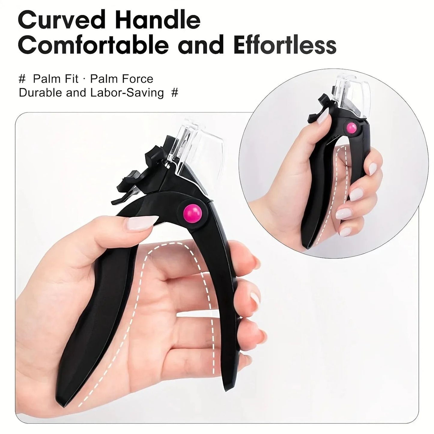 U Shaped Nail Clipper and File Set for Acrylic and False Nails
