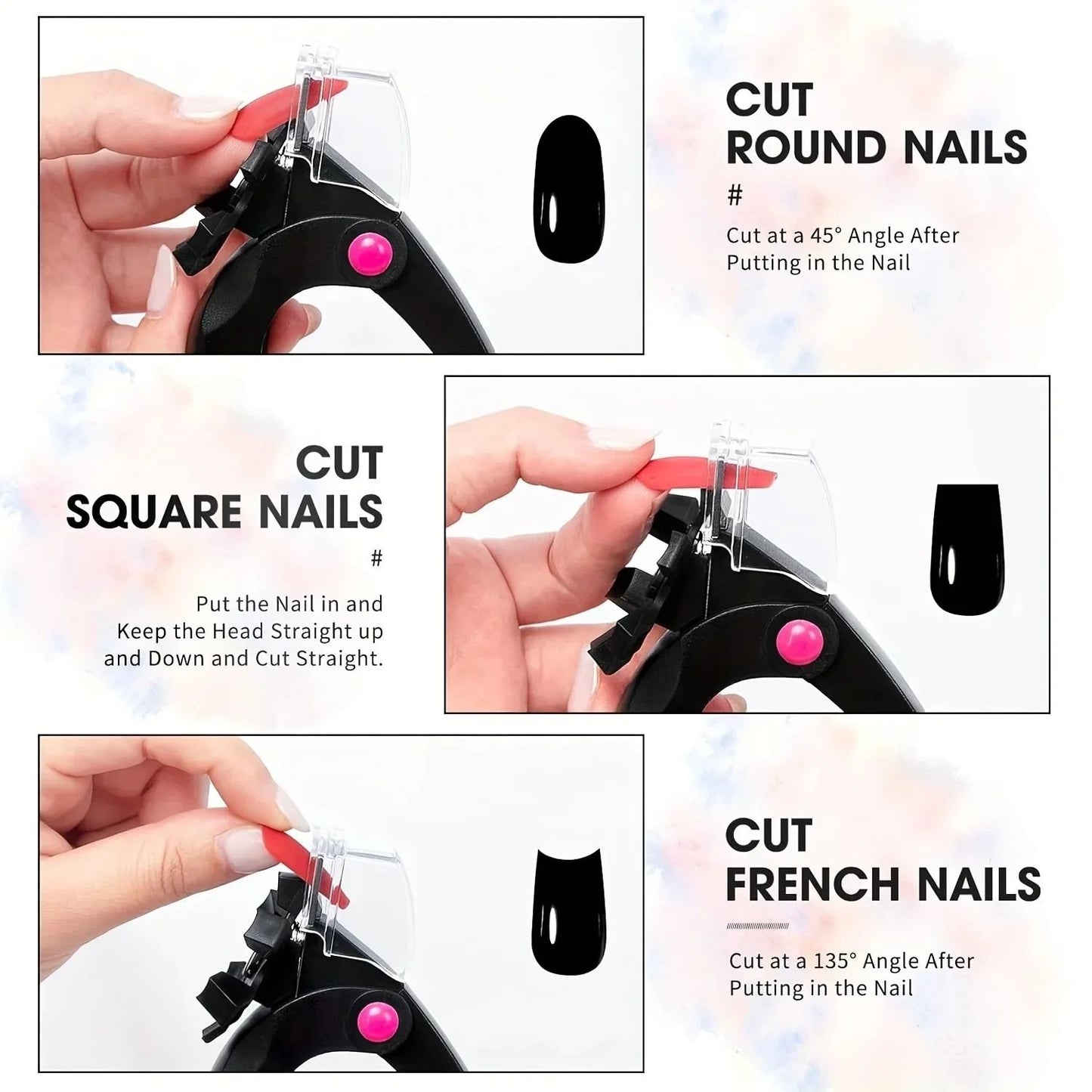 U Shaped Nail Clipper and File Set for Acrylic and False Nails