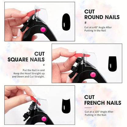 U Shaped Nail Clipper and File Set for Acrylic and False Nails