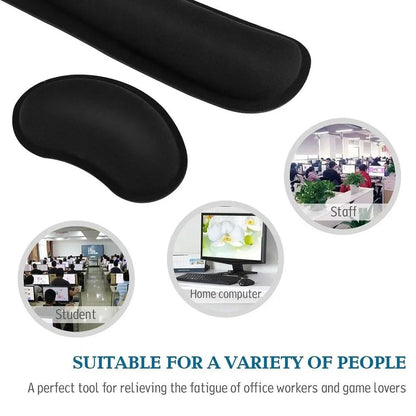 Memory Foam Wrist Support Pad for Keyboard and Mouse