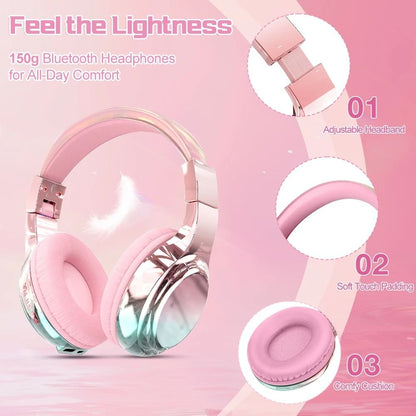 Wireless Bluetooth Headphones with Microphone and 60 Hour Battery Life