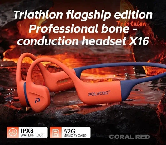 Bone Conduction Waterproof Wireless Headphones with 32GB Memory