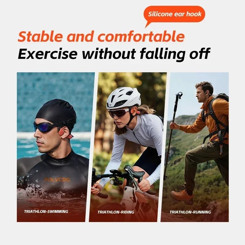 Bone Conduction Waterproof Wireless Headphones with 32GB Memory