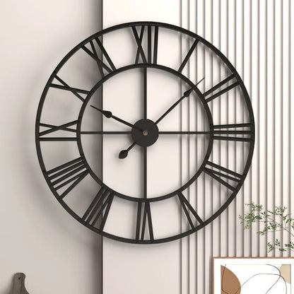 Modern Large 3D Wall Clock with Roman Numerals