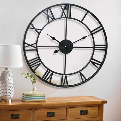 Modern Large 3D Wall Clock with Roman Numerals