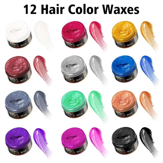 Halloween Temporary Hair Dye Wax Easy Wash Color Mud for Hair Eyebrows and Beards