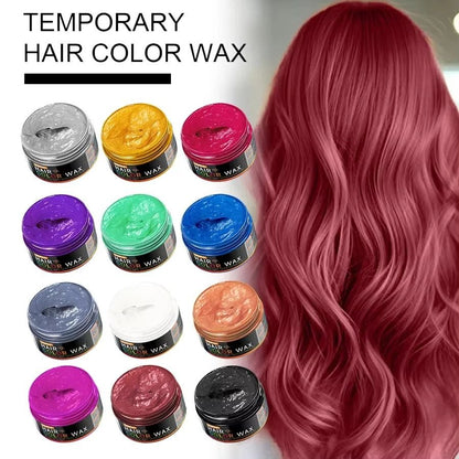 Halloween Temporary Hair Dye Wax Easy Wash Color Mud for Hair Eyebrows and Beards