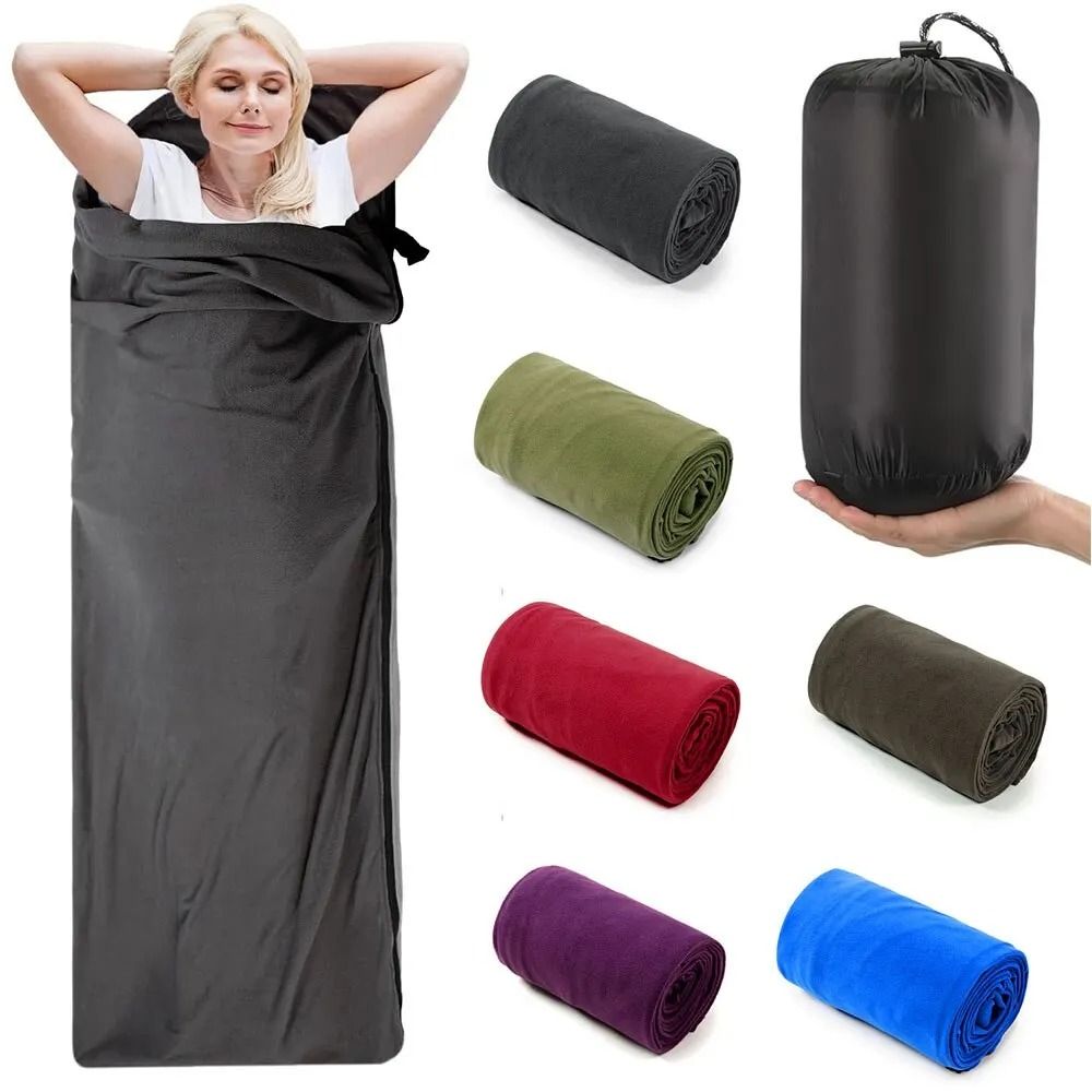 Fleece Sleeping Bag Liner Lightweight Travel Sheet for Camping and Outdoor Adventures