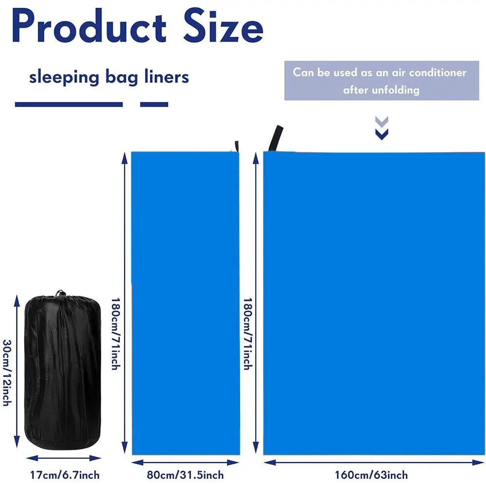 Fleece Sleeping Bag Liner Lightweight Travel Sheet for Camping and Outdoor Adventures