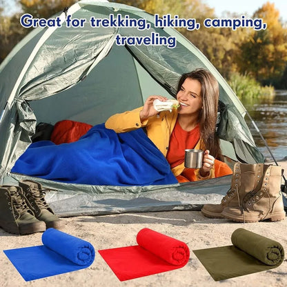 Fleece Sleeping Bag Liner Lightweight Travel Sheet for Camping and Outdoor Adventures