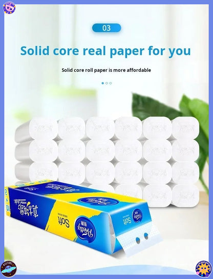 Soft, Skin Friendly Car Paper Towels, 12 Rolls Bulk Pack, 4 Layer Thickened Toilet Paper for Auto, RV, and Home