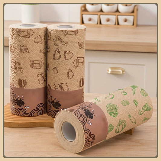 Heavy Duty Cleaning Rag, Washable and Reusable, Quick Drying, Lint Free Paper Towel Roll with Carry Case