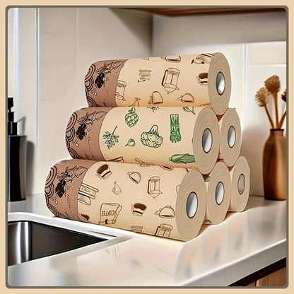 Heavy Duty Cleaning Rag, Washable and Reusable, Quick Drying, Lint Free Paper Towel Roll with Carry Case