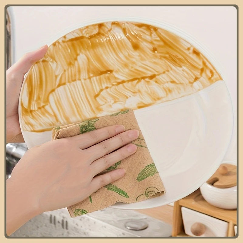 Heavy Duty Cleaning Rag, Washable and Reusable, Quick Drying, Lint Free Paper Towel Roll with Carry Case