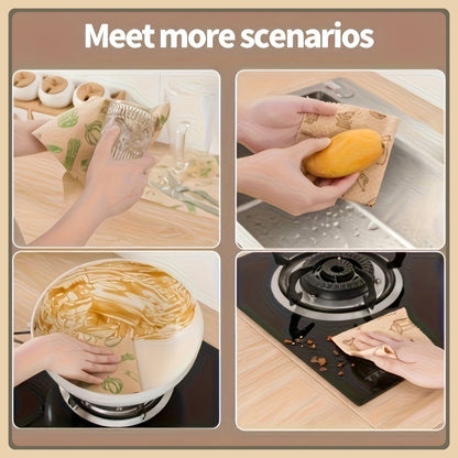 Heavy Duty Cleaning Rag, Washable and Reusable, Quick Drying, Lint Free Paper Towel Roll with Carry Case