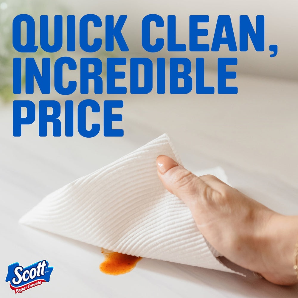 Paper Towels, A-Sheet, 6 Double Rolls, Lint Free and Highly Absorbent for Kitchen Cleaning