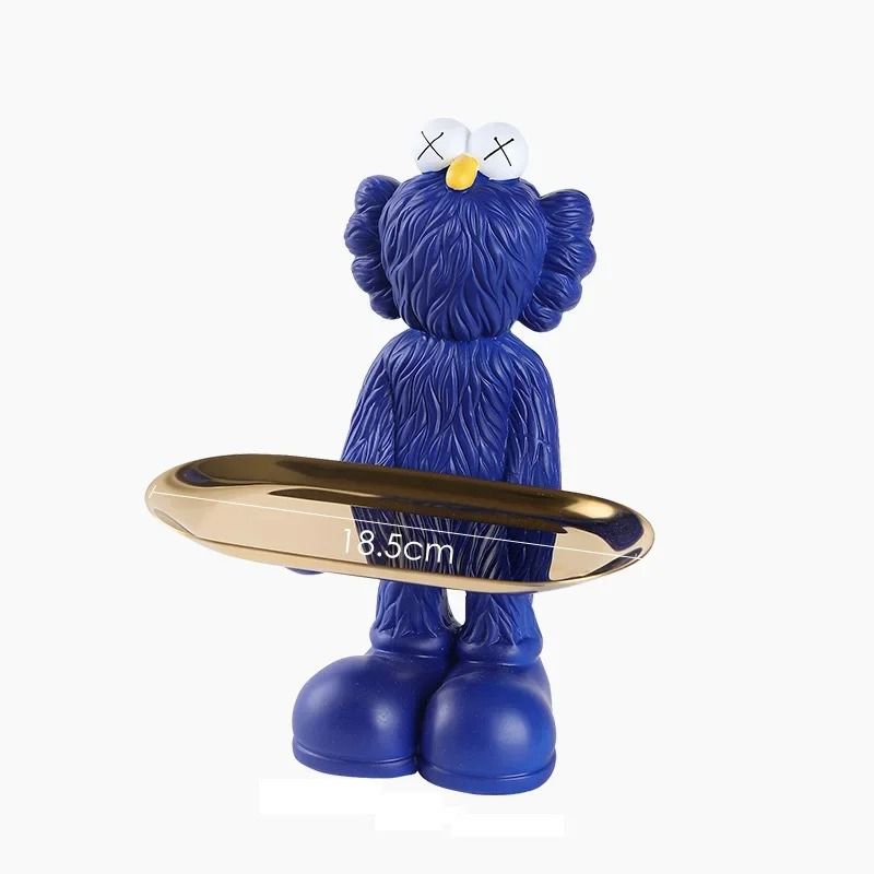 Decorative Bear Figurine Key Storage Tray for Home Entry and Living Room