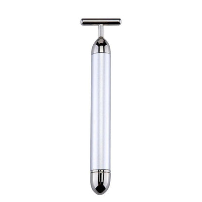 24K Gold Beauty Roller Vibrating Face Massager for Skin Tightening and Lifting