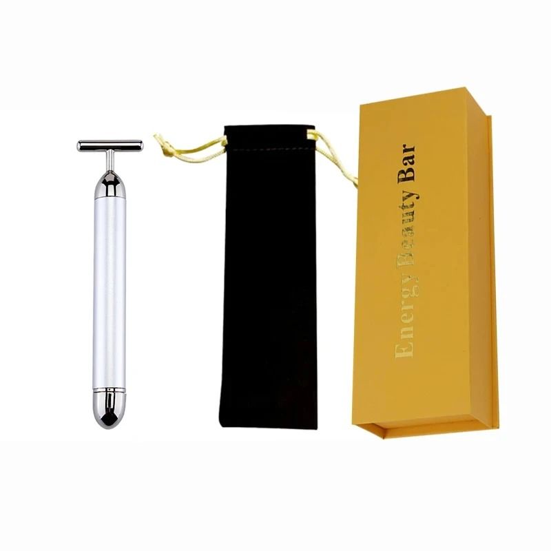 24K Gold Beauty Roller Vibrating Face Massager for Skin Tightening and Lifting
