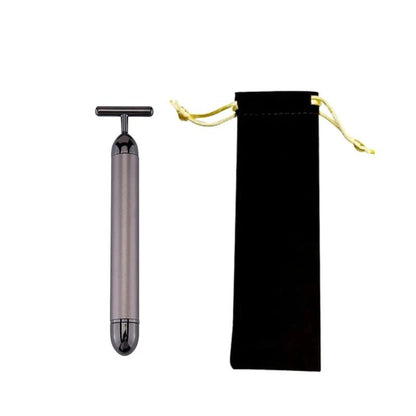 24K Gold Beauty Roller Vibrating Face Massager for Skin Tightening and Lifting