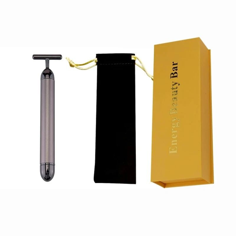 24K Gold Beauty Roller Vibrating Face Massager for Skin Tightening and Lifting