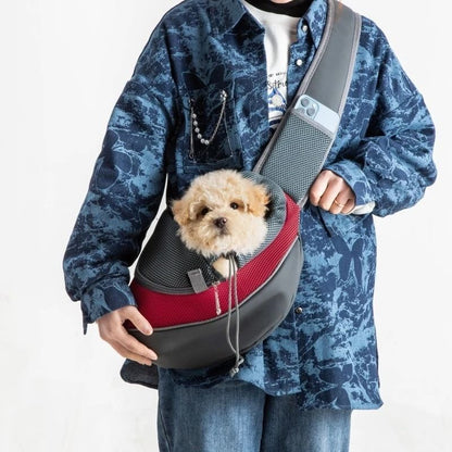 Pet Carrier Sling Bag for Cats and Small Dogs – Breathable Mesh Crossbody Travel Tote