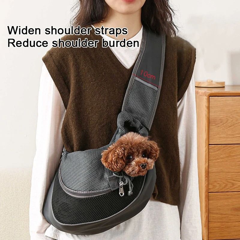 Pet Carrier Sling Bag for Cats and Small Dogs – Breathable Mesh Crossbody Travel Tote
