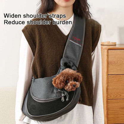 Pet Carrier Sling Bag for Cats and Small Dogs – Breathable Mesh Crossbody Travel Tote
