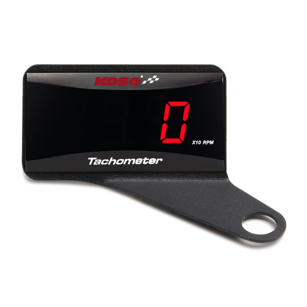Motorcycle RPM Mini Meter, Universal LCD Digital Tachometer Gauge, Engine Tach Meter Display