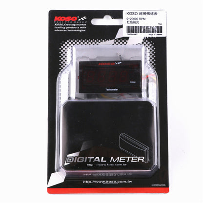 Motorcycle RPM Mini Meter, Universal LCD Digital Tachometer Gauge, Engine Tach Meter Display