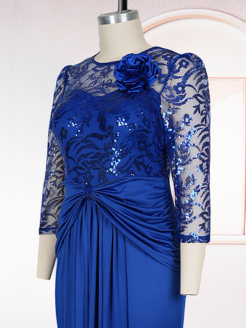 Elegant Dashiki Sequin Party Dress, Sexy Bodycon Long Gown, for Muslim Wedding and Evening