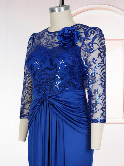 Elegant Dashiki Sequin Party Dress, Sexy Bodycon Long Gown, for Muslim Wedding and Evening