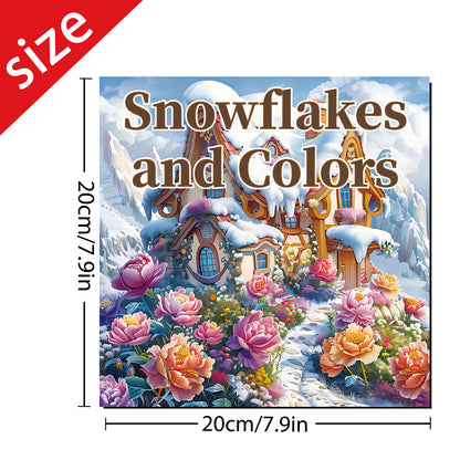 Winter Wonderland Adult Coloring Book, Snow Themed Designs for Color Practice, Colored Pencils Art