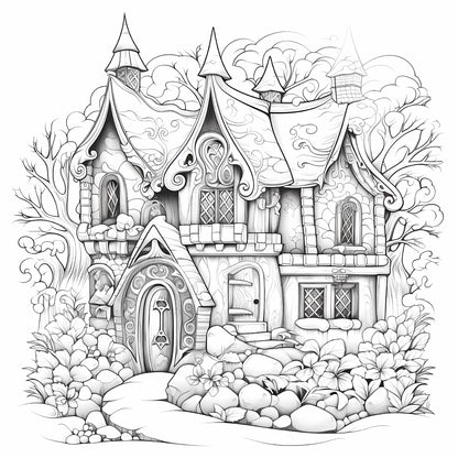 Winter Wonderland Adult Coloring Book, Snow Themed Designs for Color Practice, Colored Pencils Art