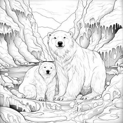 Winter Wonderland Adult Coloring Book, Snow Themed Designs for Color Practice, Colored Pencils Art