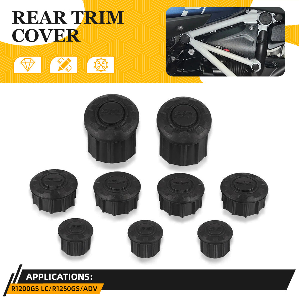 Motorcycle Frame Hole Caps Cover Plug, Durable Frame Protector Kit, Easy Install Fit