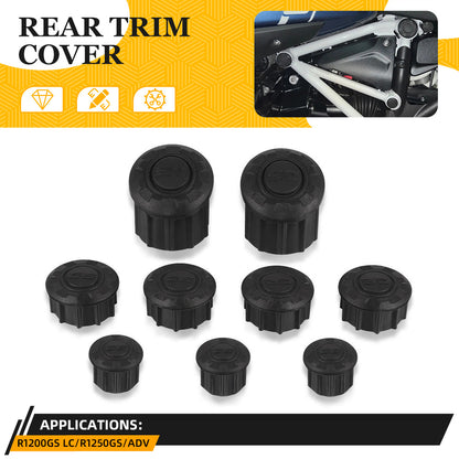 Motorcycle Frame Hole Caps Cover Plug, Durable Frame Protector Kit, Easy Install Fit
