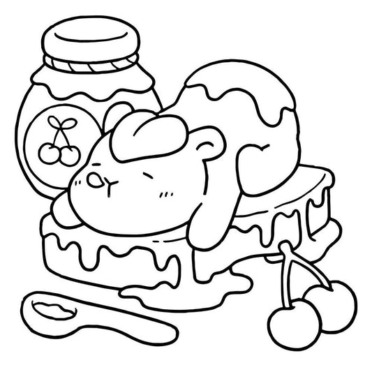 Stress Relief Coloring Book for Adults, Cute Cartoon Graffiti Art, Educational Gift for Teens, Premium Paperback