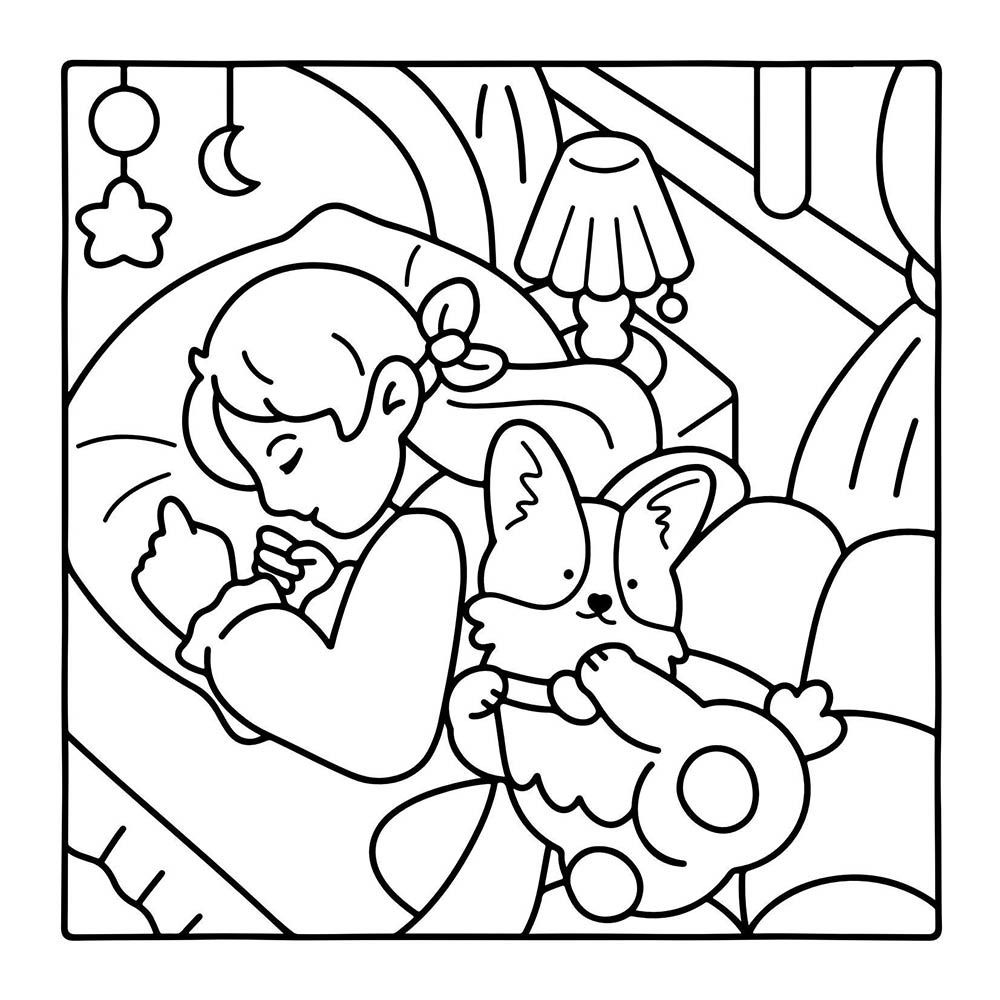 Stress Relief Coloring Book for Adults, Cute Cartoon Graffiti Art, Educational Gift for Teens, Premium Paperback