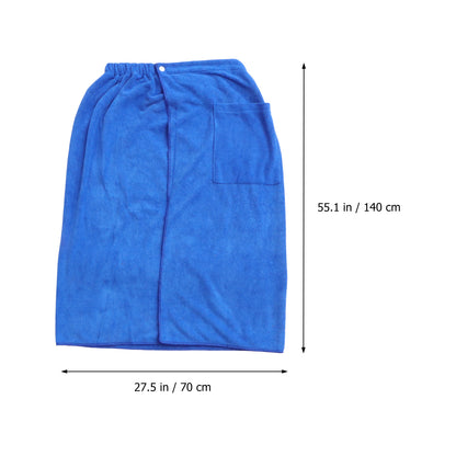 Mens Microfiber Bath Towel, Soft, Wearable Bath Skirt, Highly Absorbent, Home Bathrobe for Men, Comfortable Bathroom