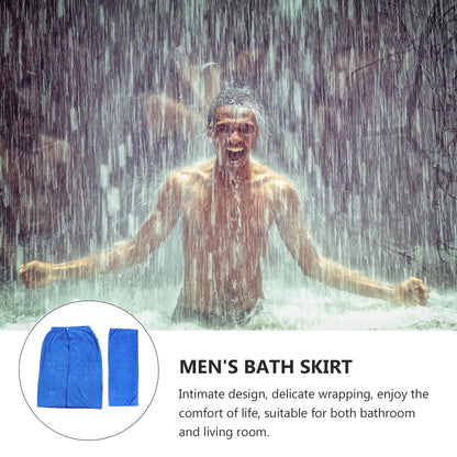 Mens Microfiber Bath Towel, Soft, Wearable Bath Skirt, Highly Absorbent, Home Bathrobe for Men, Comfortable Bathroom