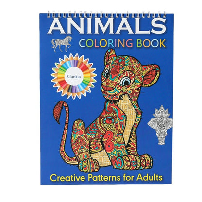 Spiral Binding Kids Coloring Book, Single Side Mandala, Animal, and Butterfly Designs, Removable Pages for Watercolour
