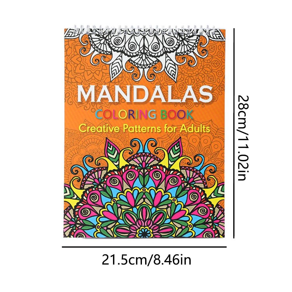 Spiral Binding Kids Coloring Book, Single Side Mandala, Animal, and Butterfly Designs, Removable Pages for Watercolour