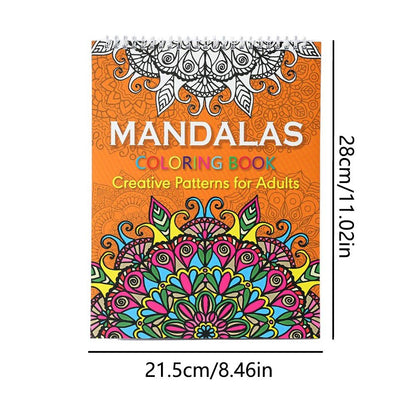 Spiral Binding Kids Coloring Book, Single Side Mandala, Animal, and Butterfly Designs, Removable Pages for Watercolour