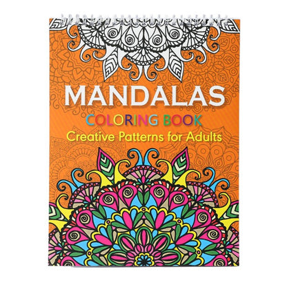 Spiral Binding Kids Coloring Book, Single Side Mandala, Animal, and Butterfly Designs, Removable Pages for Watercolour