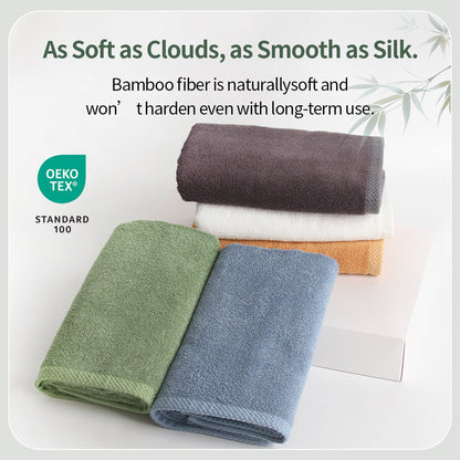 Luxury Bamboo Fiber Towels Set, Bathroom Towels, Thick Absorbent Washcloth and Face Towel for Adults