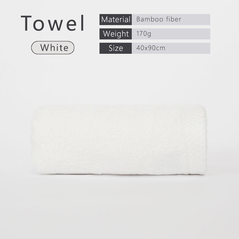 Luxury Bamboo Fiber Towels Set, Bathroom Towels, Thick Absorbent Washcloth and Face Towel for Adults
