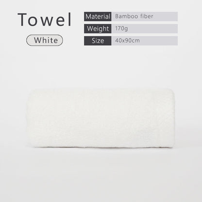 Luxury Bamboo Fiber Towels Set, Bathroom Towels, Thick Absorbent Washcloth and Face Towel for Adults