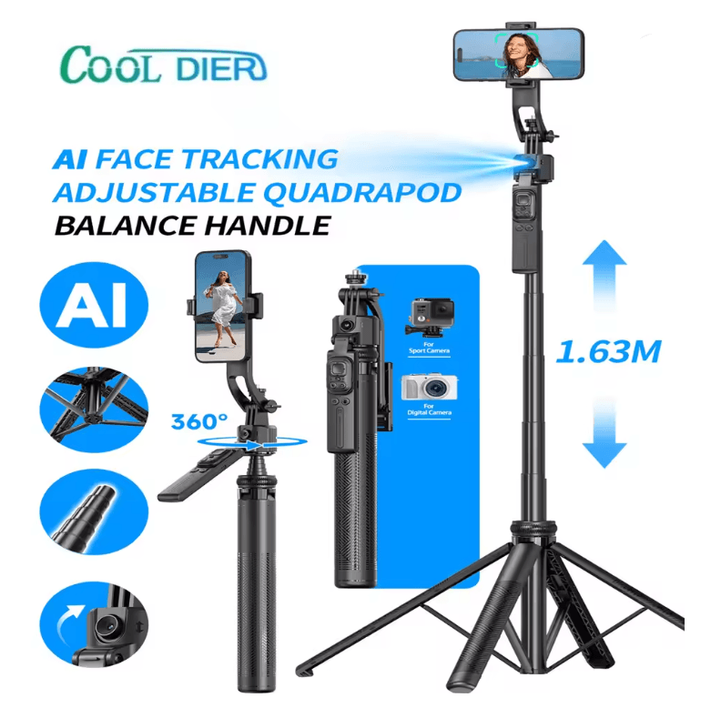 SwiftShot 5-in-1 Selfie Stick Gimbal Stabilizer