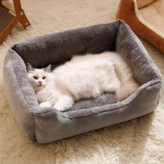 Soft Pet Bed Cushion for Cats and Dogs with Removable Cover